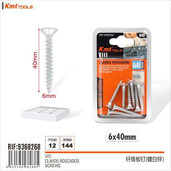 Parafuso 6*40mm 8pcs