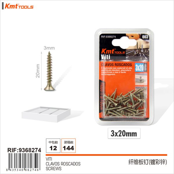 Parafuso 3*20mm 60pcs