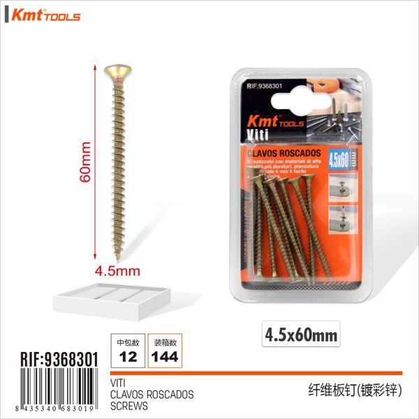 Parafuso 4.5*60mm 9pcs