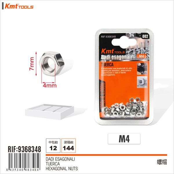 Porca De Parafuso M4 65pcs