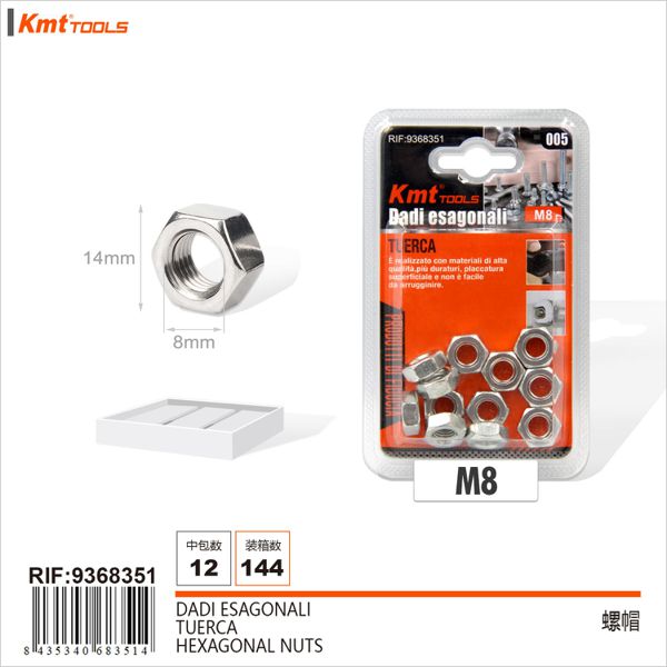 Porca De Parafuso M8 12pcs