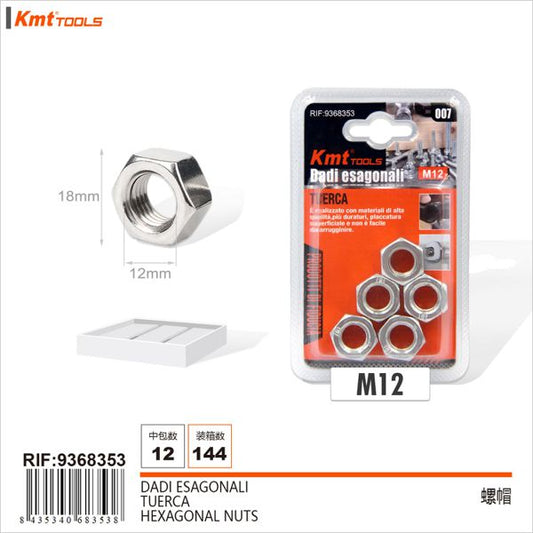Porca De Parafuso M12 5pcs
