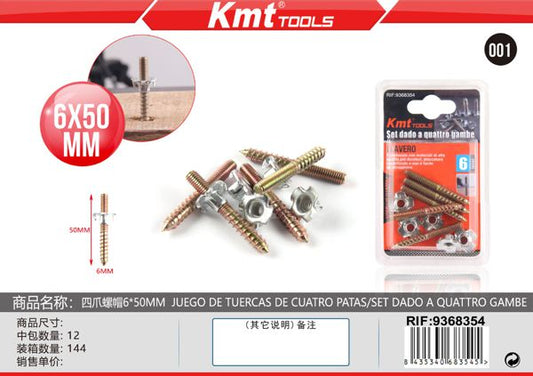 Parafuso Com Porca 6*50mm 6set