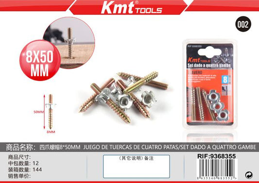 Parafuso Com Porca 8*50mm 4set