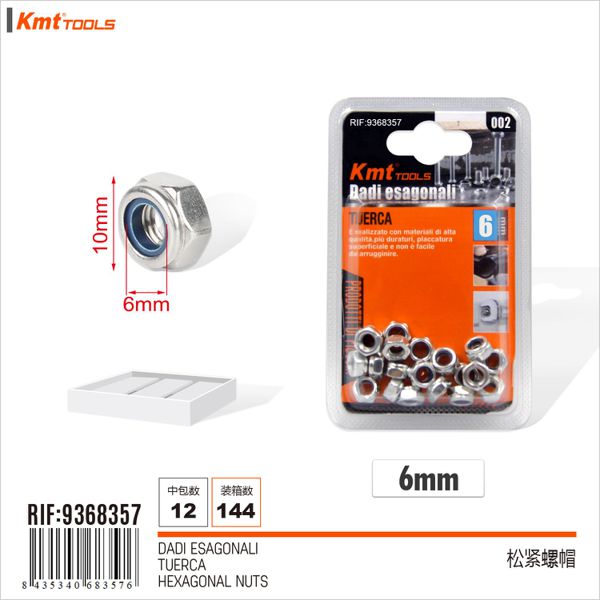 Porca De Parafuso 6mm 20pcs