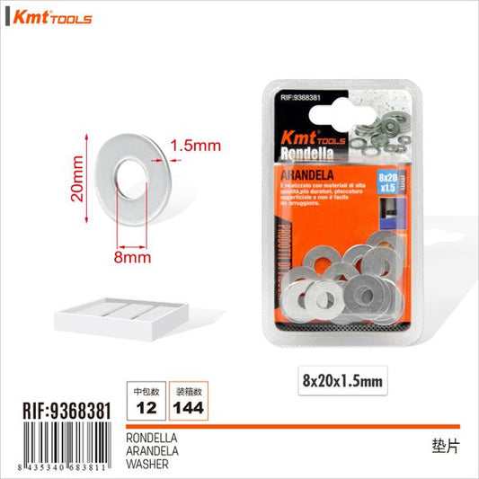 Anilha 8*20*1.5mm  55g