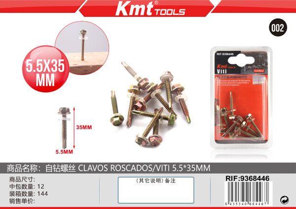 Parafusos Auto-Roscados 5.5*35mm 12pcs