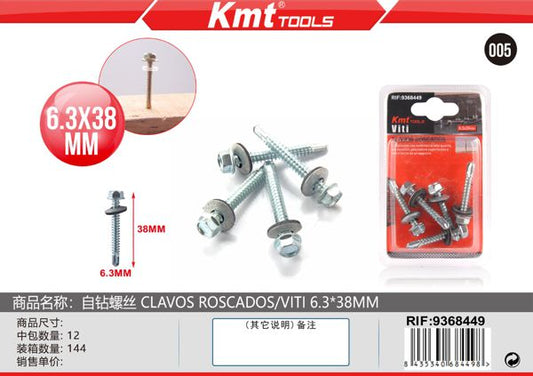 Parafusos Auto-Roscados 6.3*38mm 5pcs