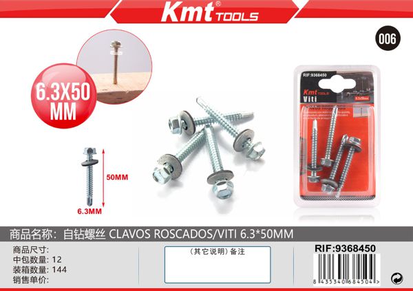 Parafusos Auto-Roscados 6.3*50mm 4pcs