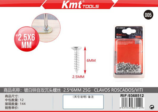 Parafuso 2.5*6mm 25g