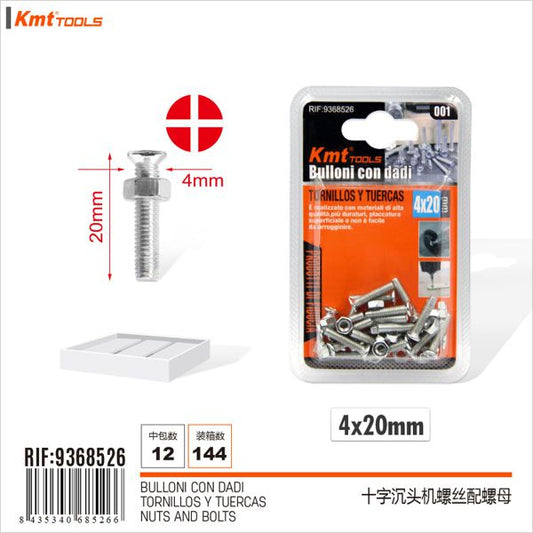 Parafuso Com Porca 4*20mm 20set