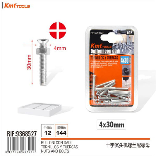 Parafuso Com Porca 4*30mm 15set