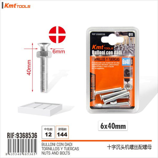 Parafuso Com Porca 6*40mm 5set