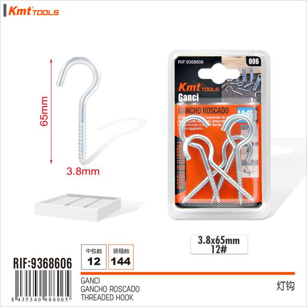 Ganchos 3.8*65mm 6pcs