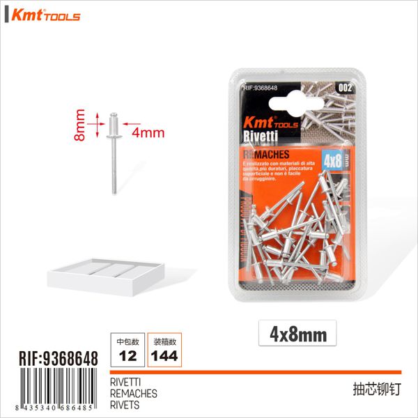 Rebites 4*8mm 25pcs