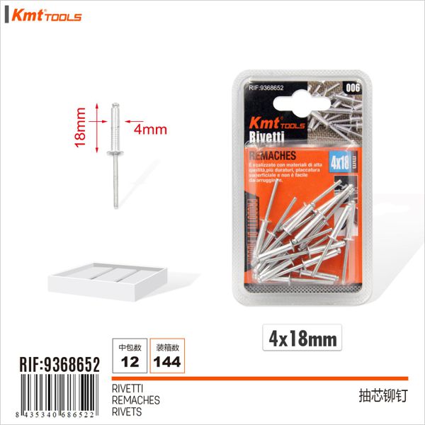 Rebite 4*18mm 18pcs