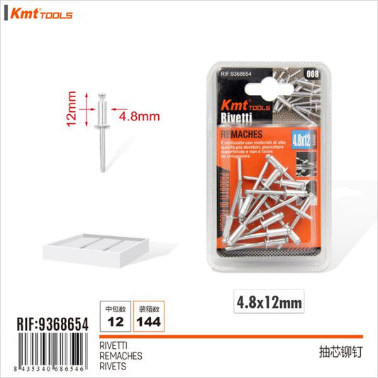 Rebite 4.8*12mm 15pcs