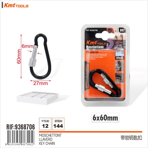 Mosquetao 6*60mm 2pcs