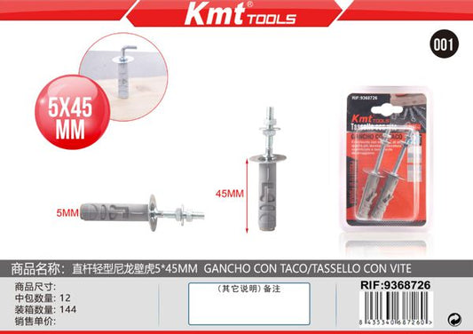 Gancho Com Bucha 5.5*45mm 2pcs