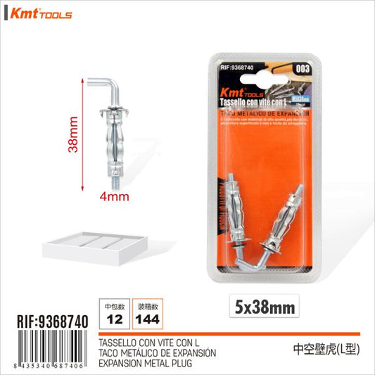 Bucha Metalico Com L M5*38mm 2pcs