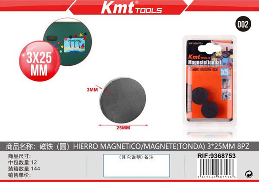 íman redondo 3*25mm 8pcs