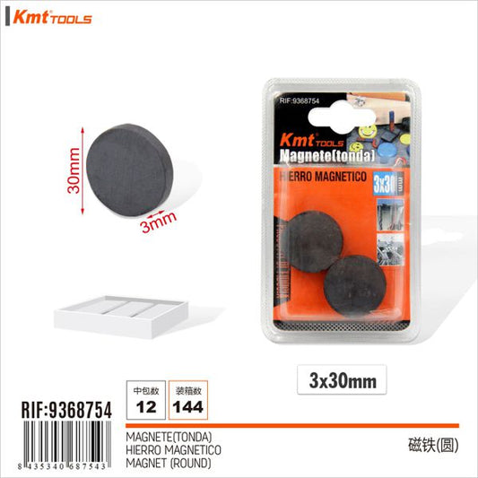íman redondo 3*30mm 6pcs