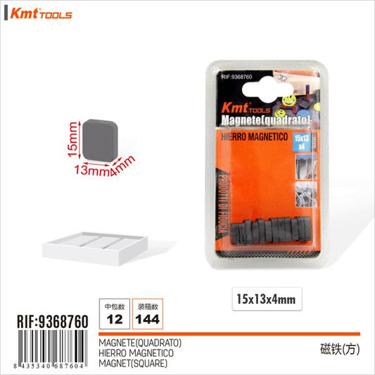 íman retangular 13*15mm 12pcs