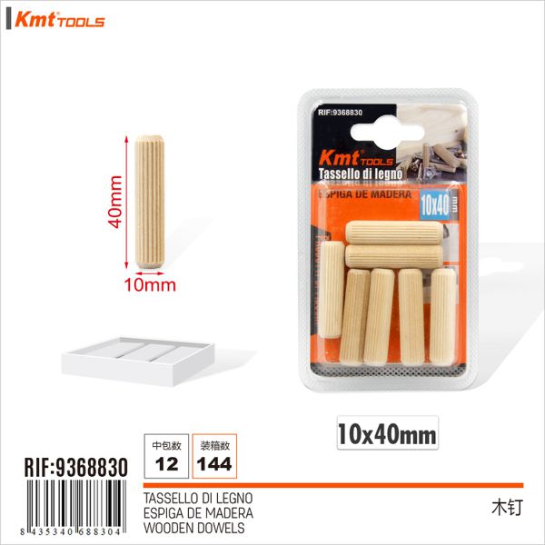 Cavilha De Madeira 10*45mm 7pcs