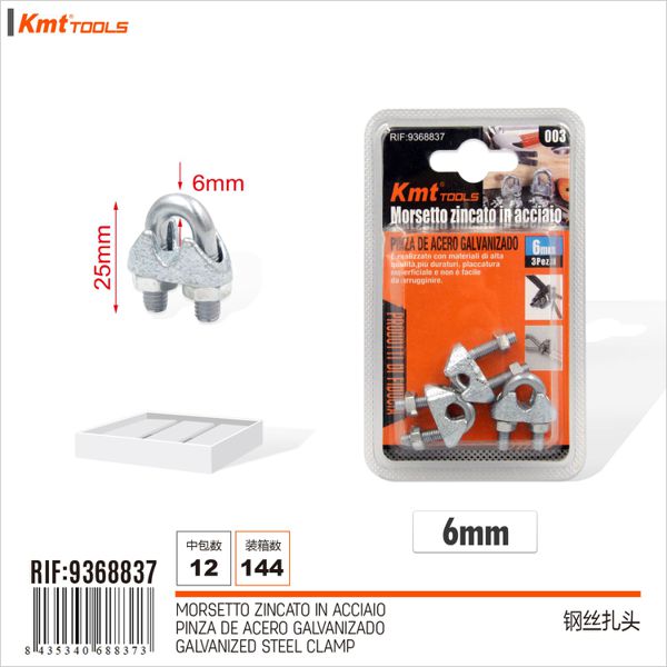 Abraçadeiras de Aço Galvanizado 6mm 3pcs