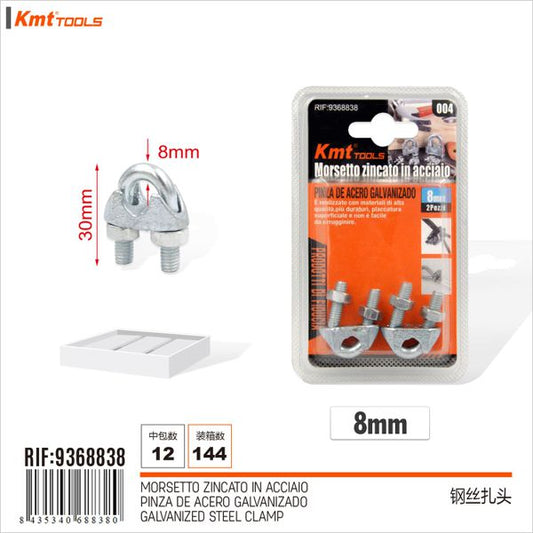 Abraçadeiras de Aço Galvanizado 8mm 2pcs