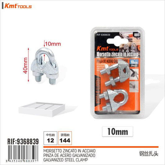 Abraçadeiras de Aço Galvanizado 10mm 2pcs