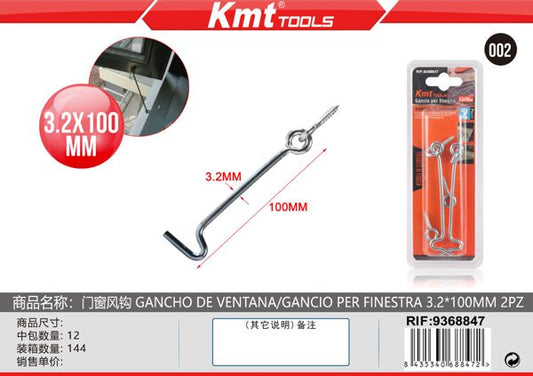 Gancho Para Janela  4*100mm 2pcs
