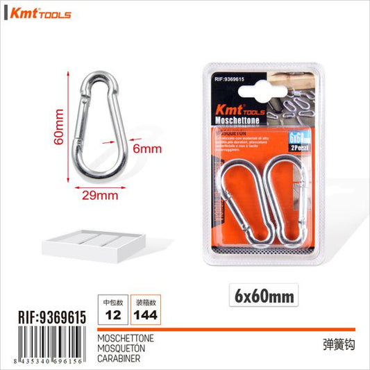Mosquetao 2pcs 6*60mm