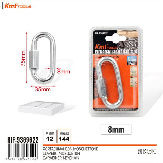 Mosquetao chaveiro 1pcs 8mm