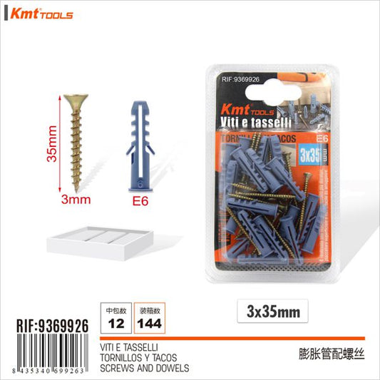 Parafuso com Bucha E6 3*35mm 18set