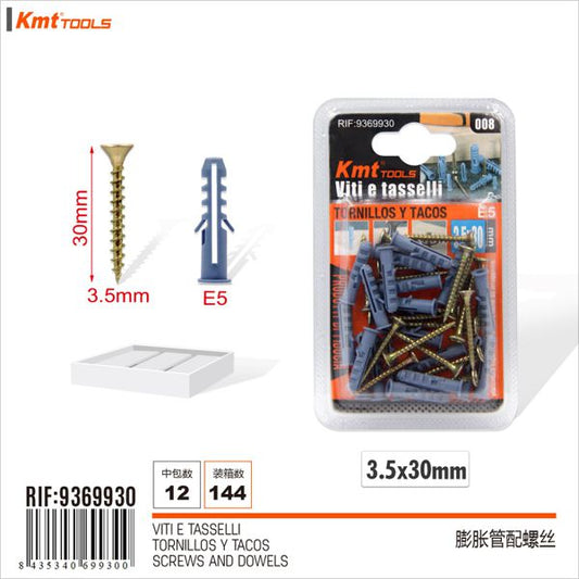 Parafuso com Bucha E5 3.5*30mm 20set