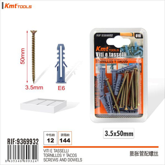 Parafuso com Bucha E6 3.5*50mm 14set