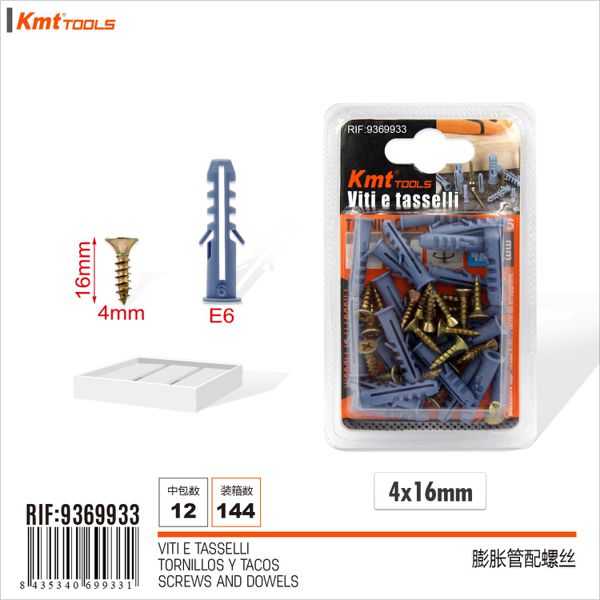 Parafuso com Bucha E6 4*16mm 22set