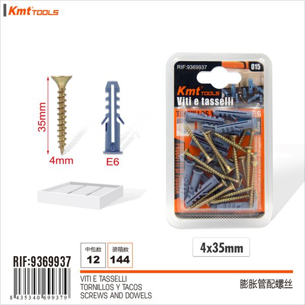 Parafuso com Bucha E6 4*35mm 14set