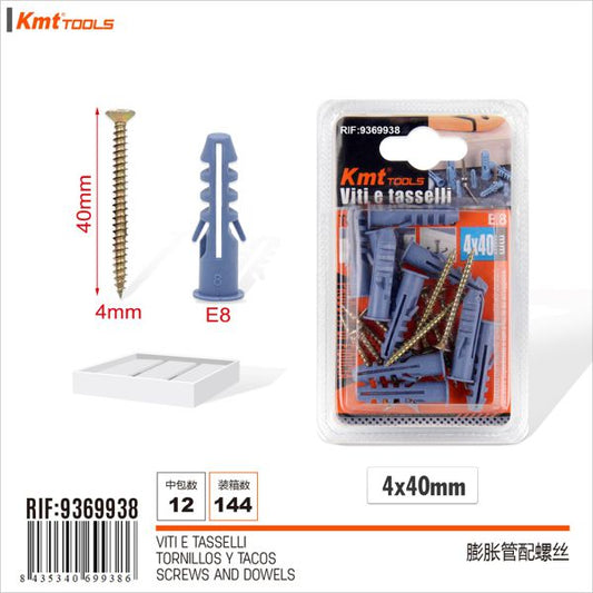 Parafuso com Bucha E8 4*40mm 10set