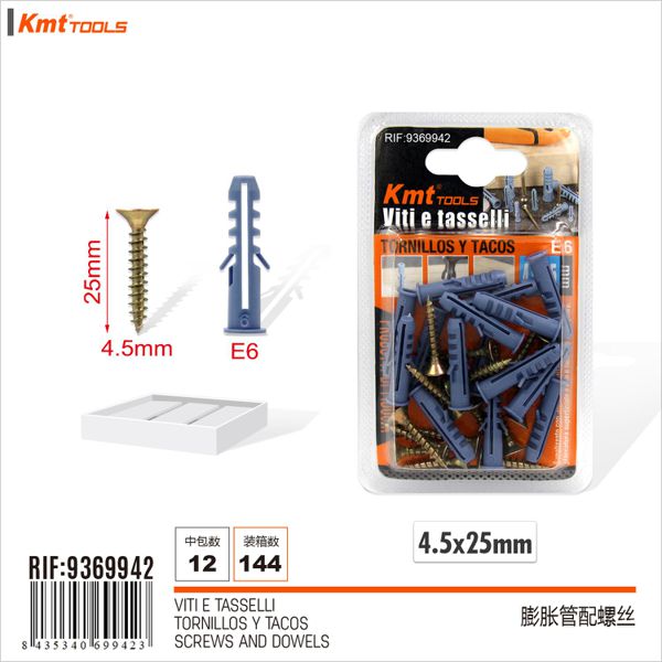 Parafuso com Bucha E6 4.5*25mm 16set