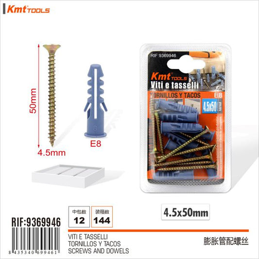 Parafuso com Bucha E8 4.5*50mm 8set