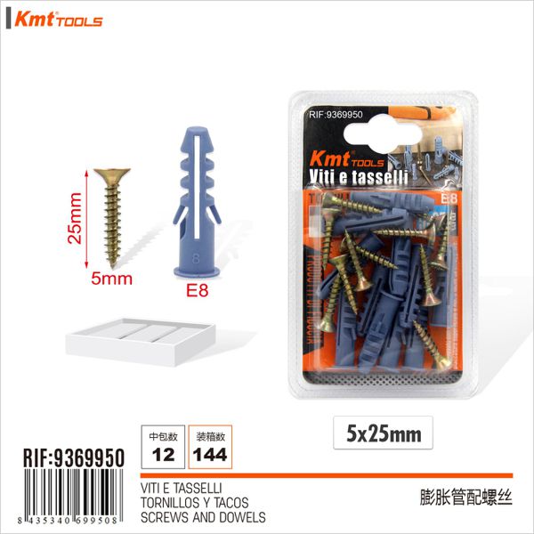 Parafuso com Bucha E8 5*25mm 11set