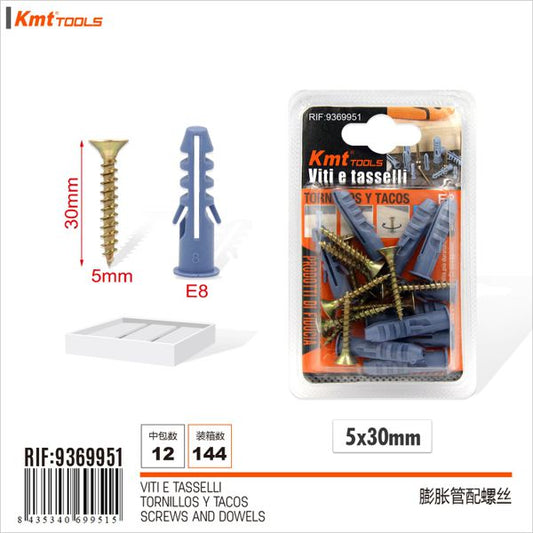 Parafuso com Bucha E8 5*30mm 10set