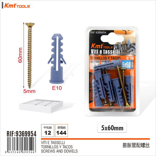 Parafuso com Bucha E10 5*60mm