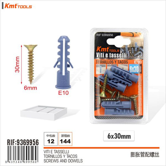 Parafuso com Bucha E10 6*30mm 6set