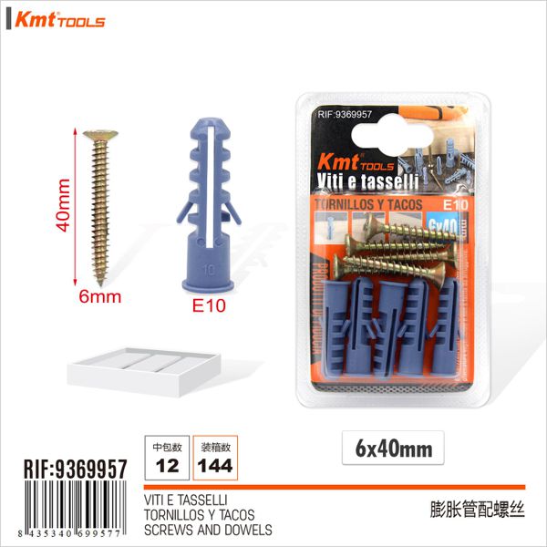 Parafuso com Bucha E10 6*40mm 5set