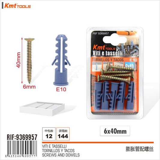 Parafuso com Bucha E10 6*40mm 5set