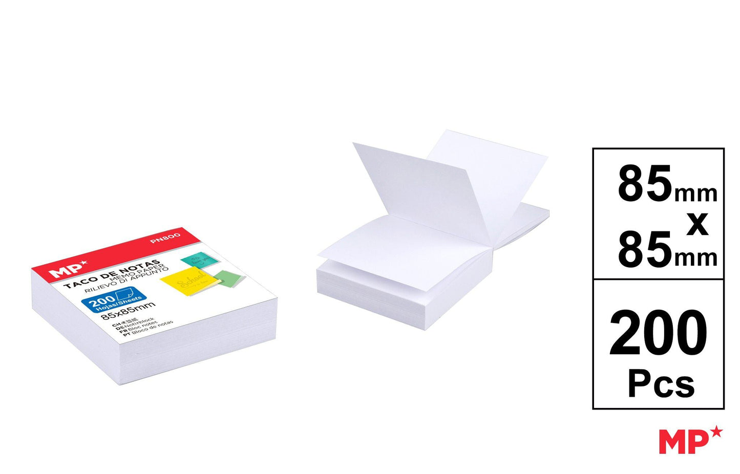 TACO NOTAS 85X85MM 200 FOLHAS 80G