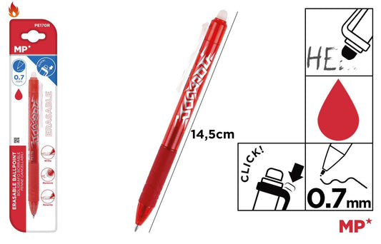 CANETA BORRABLE CLICK ROJO
